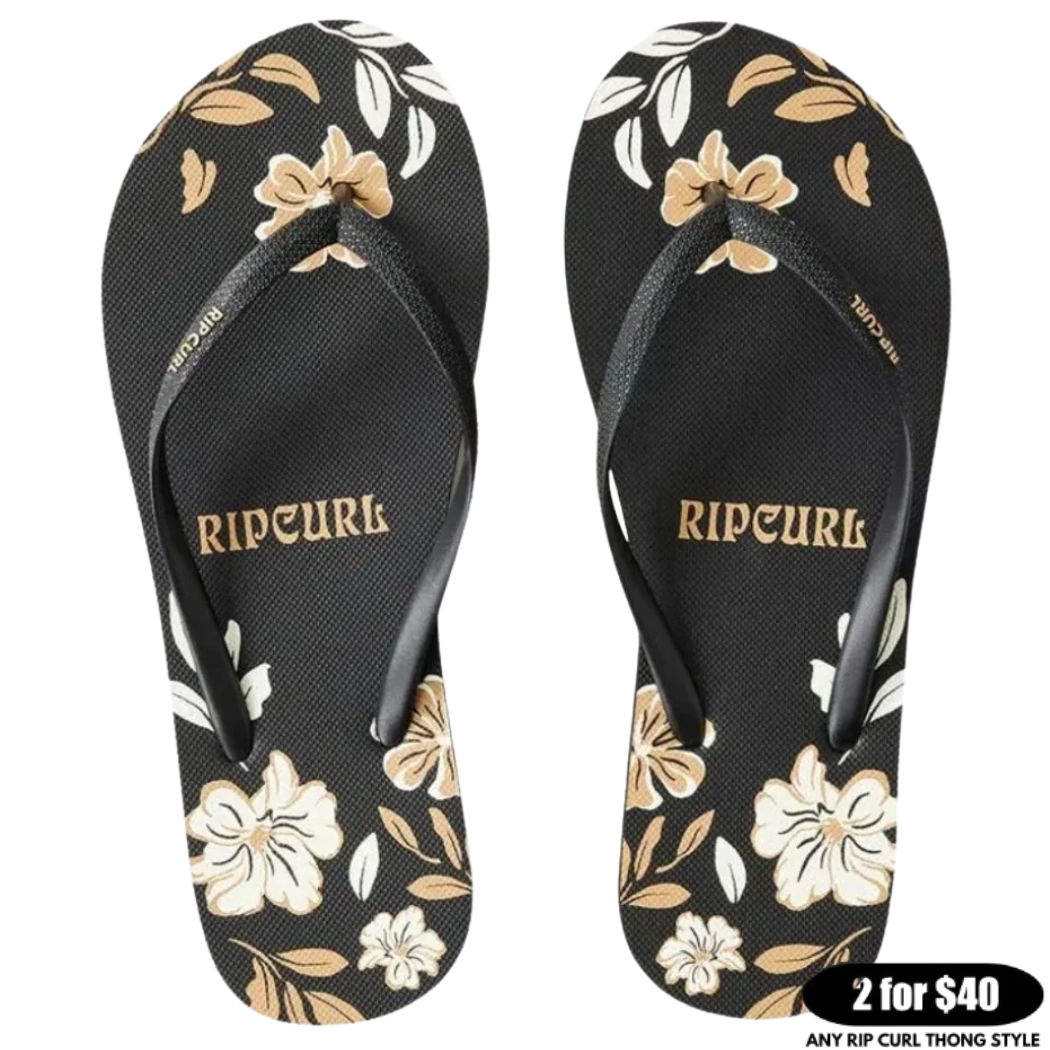 Rip Curl Mixed Bloom Open Toe Black
