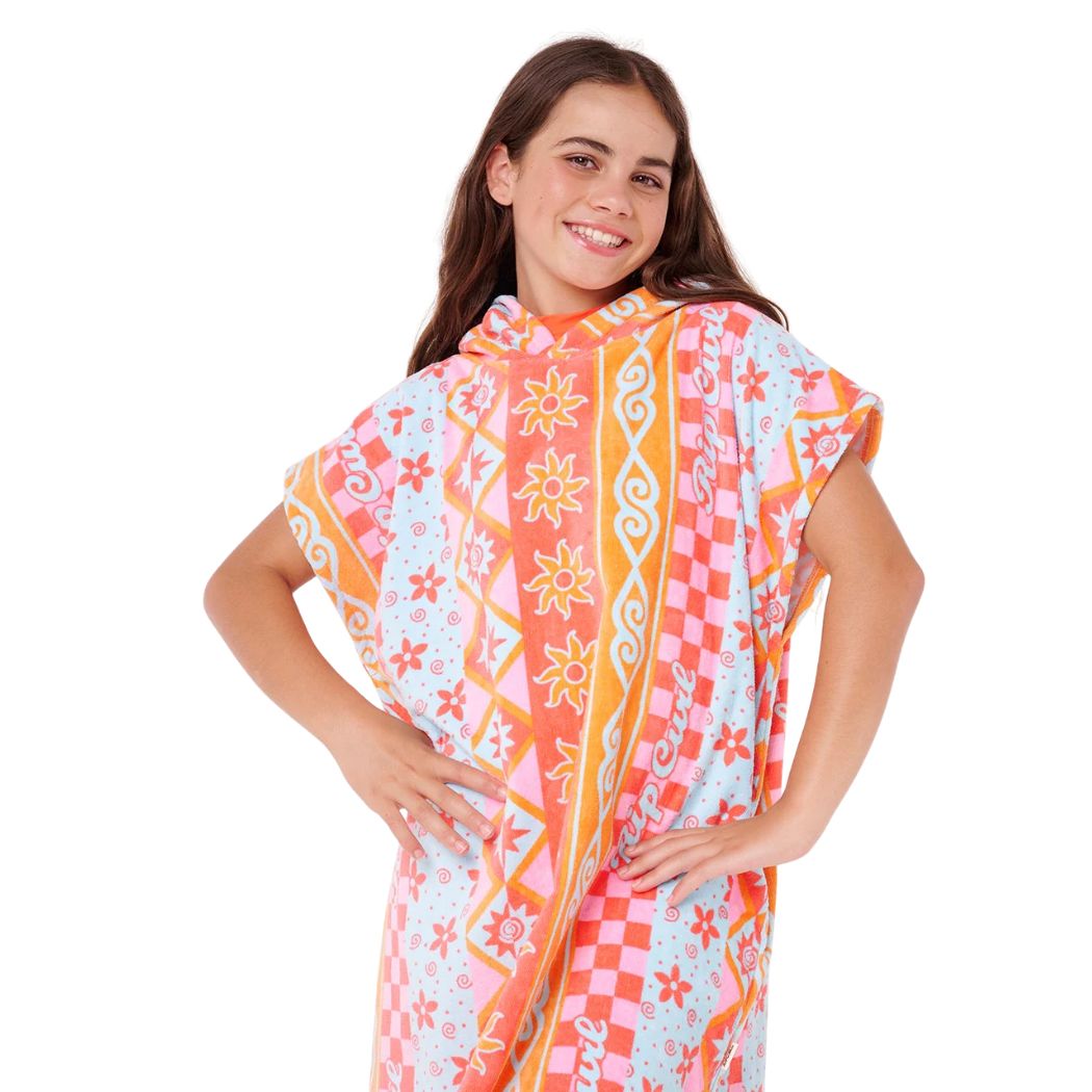 Rip Curl Mixed Cotton Hooded Towel Girl Red