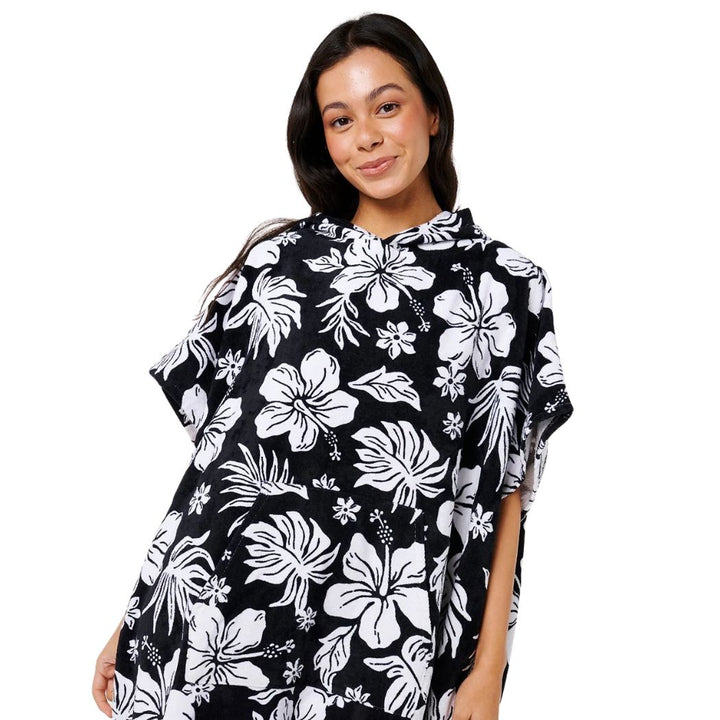Rip Curl Mixed Hooded Towel Black White