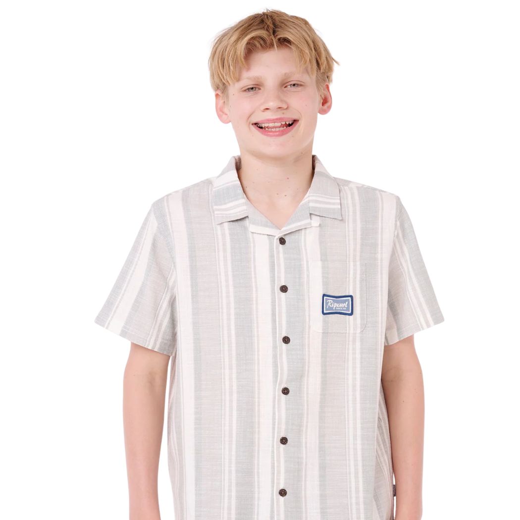 Rip Curl Mod Cali Stripe Shirt Boy Bluefin