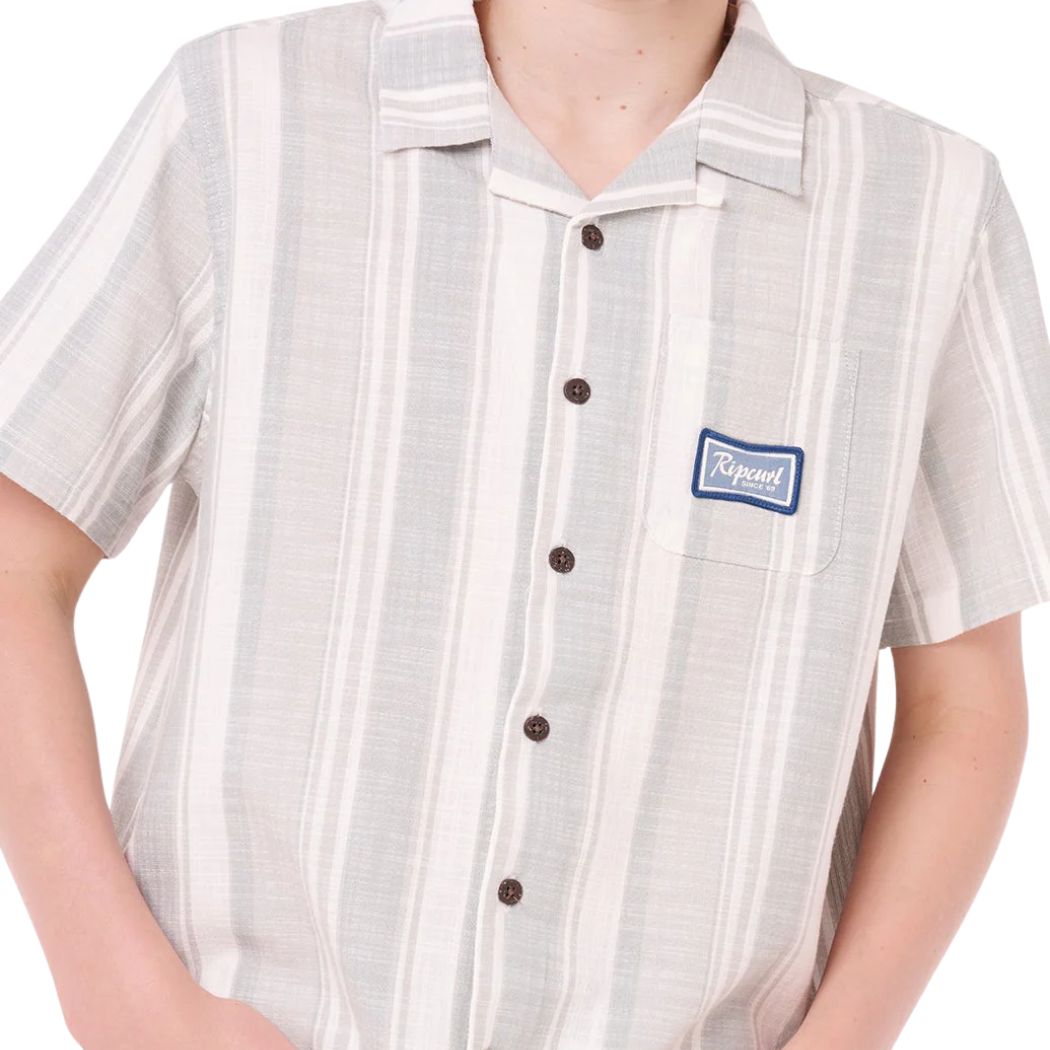 Rip Curl Mod Cali Stripe Shirt Boy Bluefin