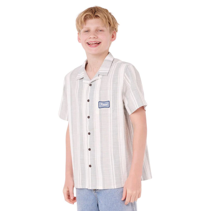 Rip Curl Mod Cali Stripe Shirt Boy Bluefin