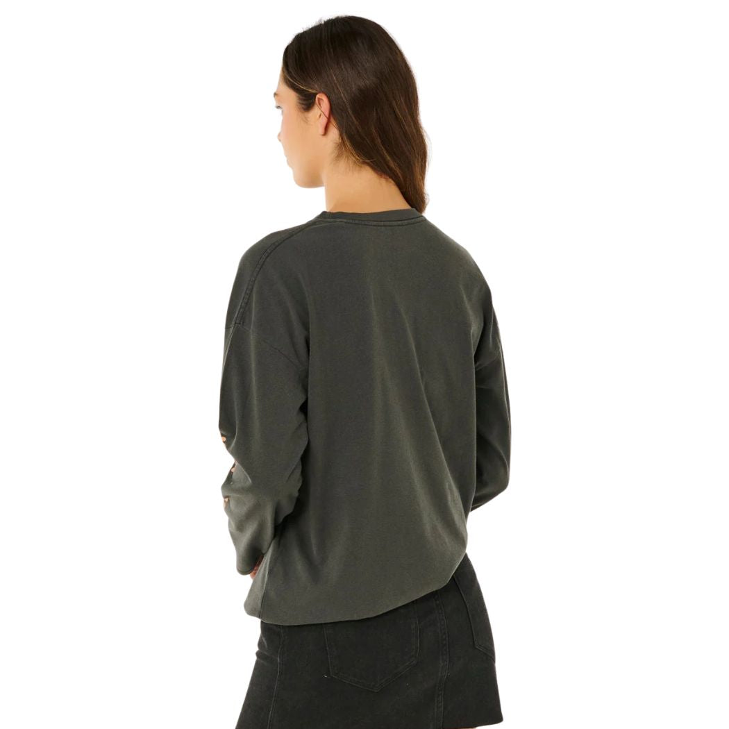 Rip Curl Pacific Coast Heritage Long Sleeve Tee Washed Black