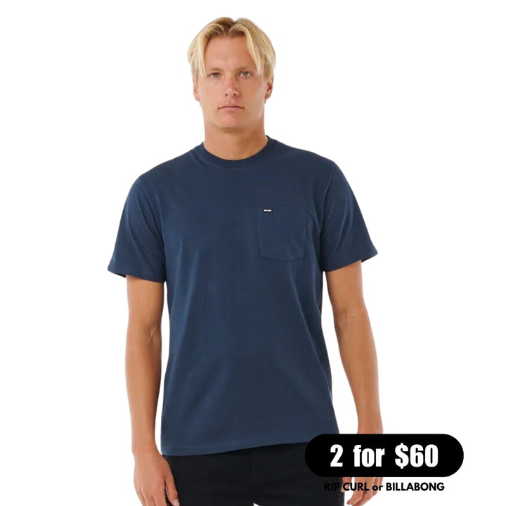 Rip Curl Plain Pocket Tee Navy