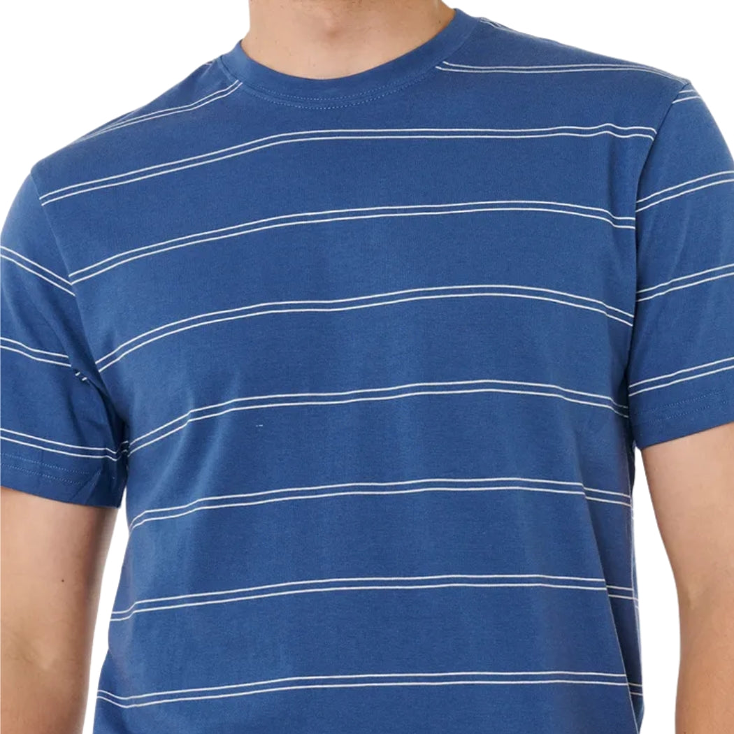 Rip Curl Plain Stripe Tee Light Navy