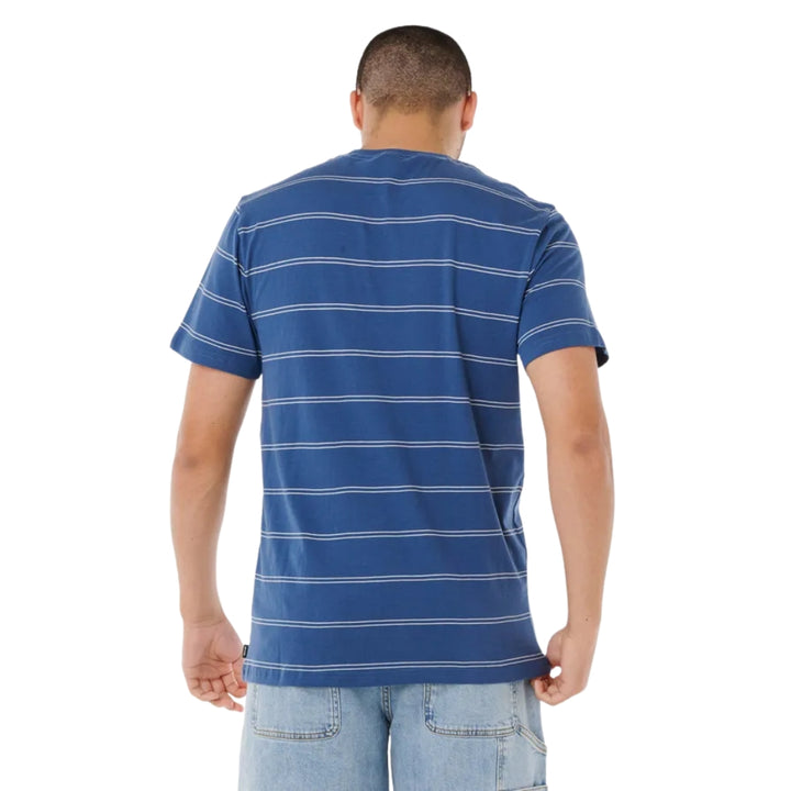 Rip Curl Plain Stripe Tee Light Navy