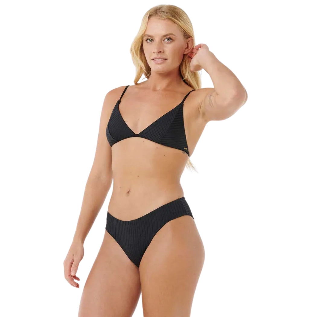 Rip Curl Premium Surf Banded Fixed Tri Top Black