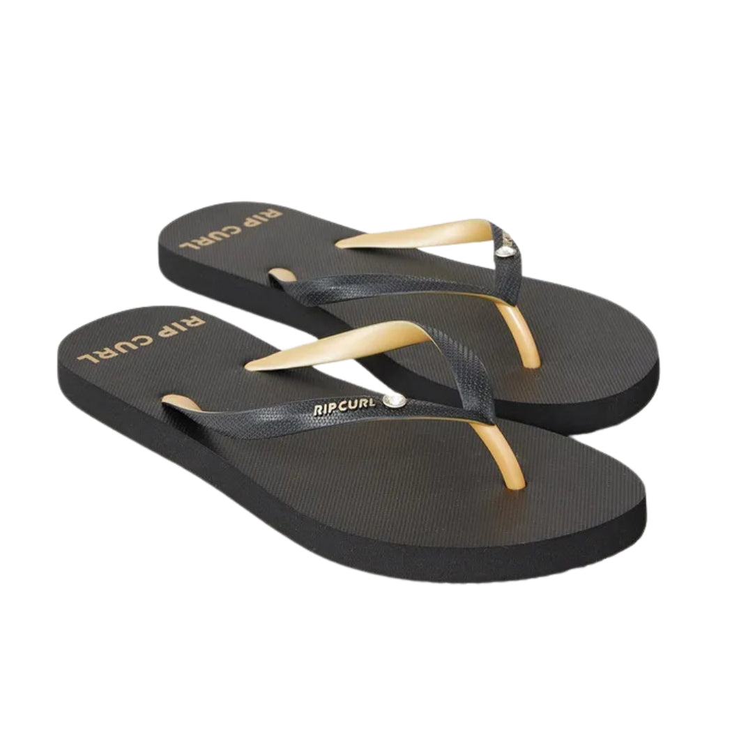 Rip Curl Premium Surf Bloom Open Toe Black Gold   
