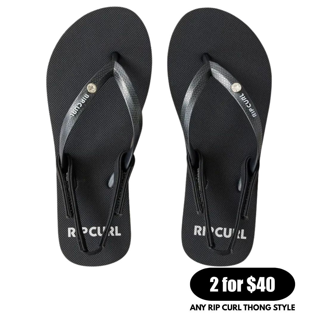 Rip Curl Premium Surf Bloom Open Toe Girl Black
