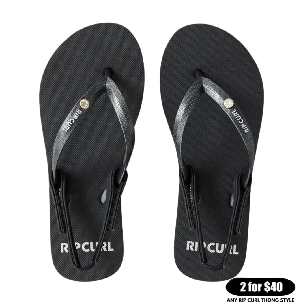 Rip Curl Premium Surf Bloom Open Toe Girl Black