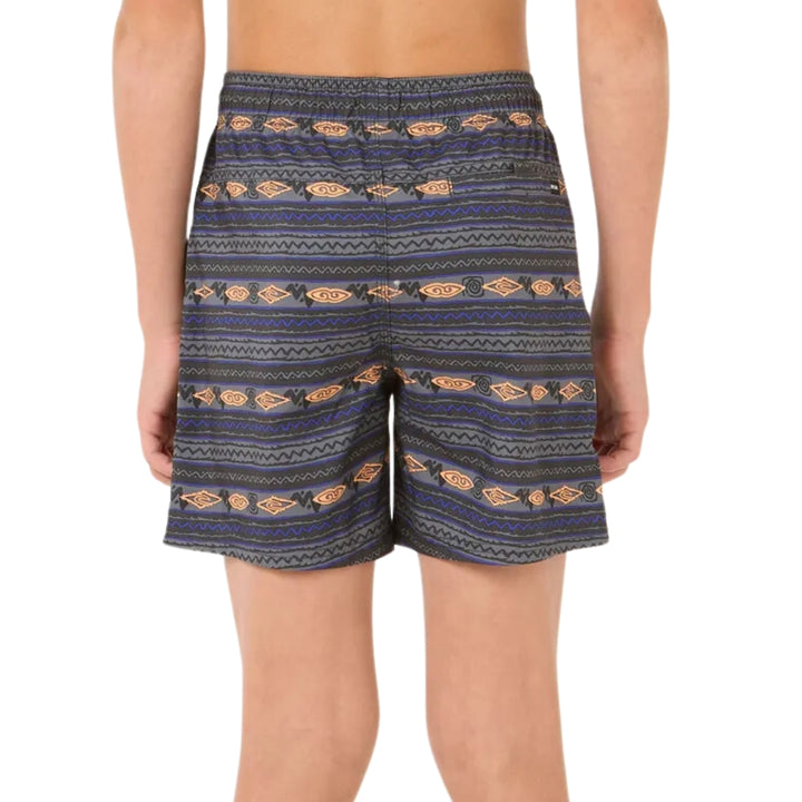 Rip Curl Raw Energy Stripe Volley Boy Washed Black