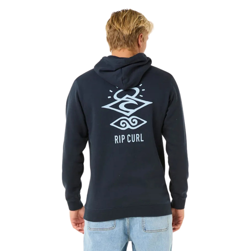 Rip Curl Search Icon Hood Navy Grey