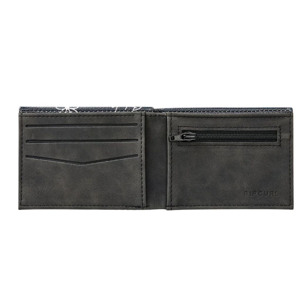 Rip Curl Sessions PU Slim Wallet Black White