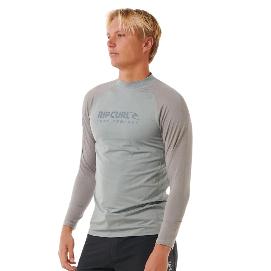 Rip Curl Shock UPF LS Rash Vest Light Grey Marle