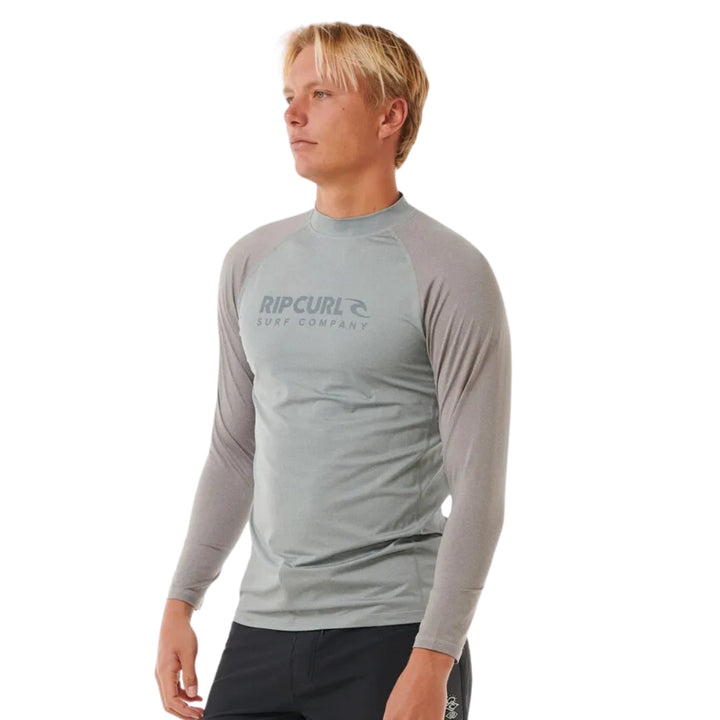 Rip Curl Shock UPF LS Rash Vest Light Grey Marle
