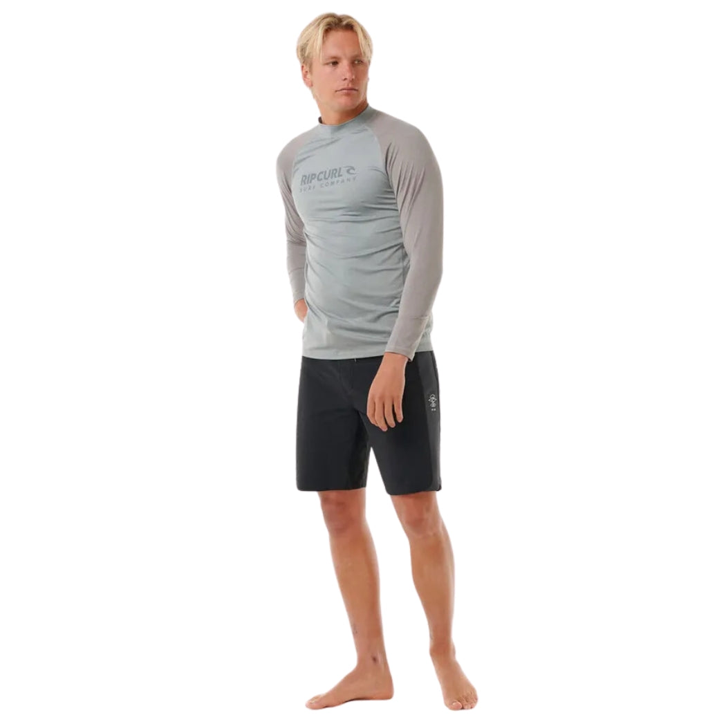 Rip Curl Shock UPF LS Rash Vest Light Grey Marle