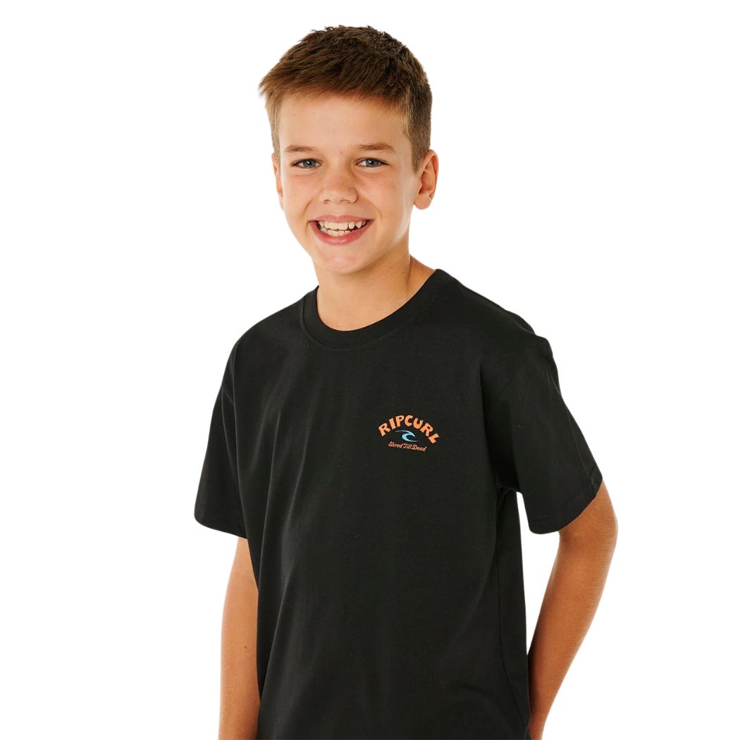 Rip Curl Shred Til Tee Boy Black