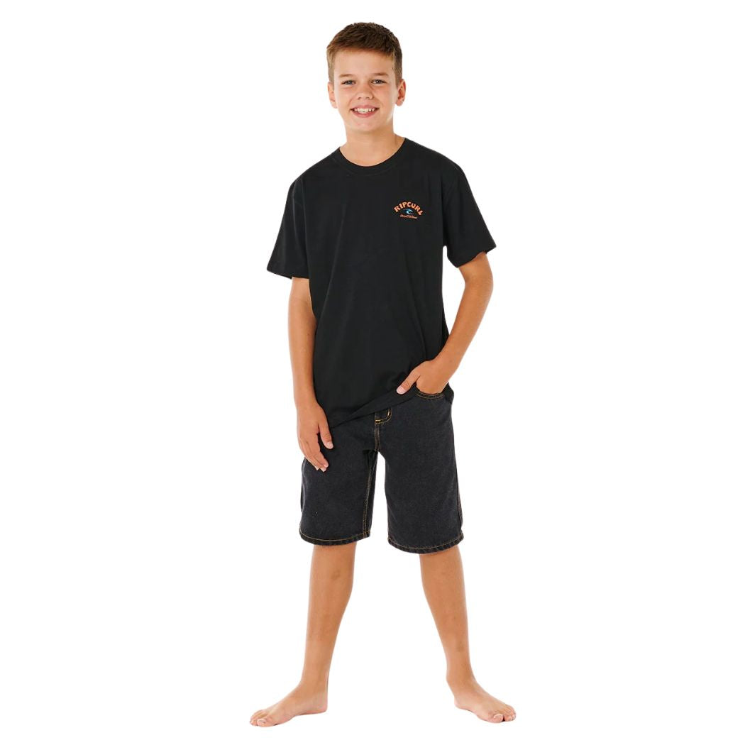 Rip Curl Shred Til Tee Boy Black