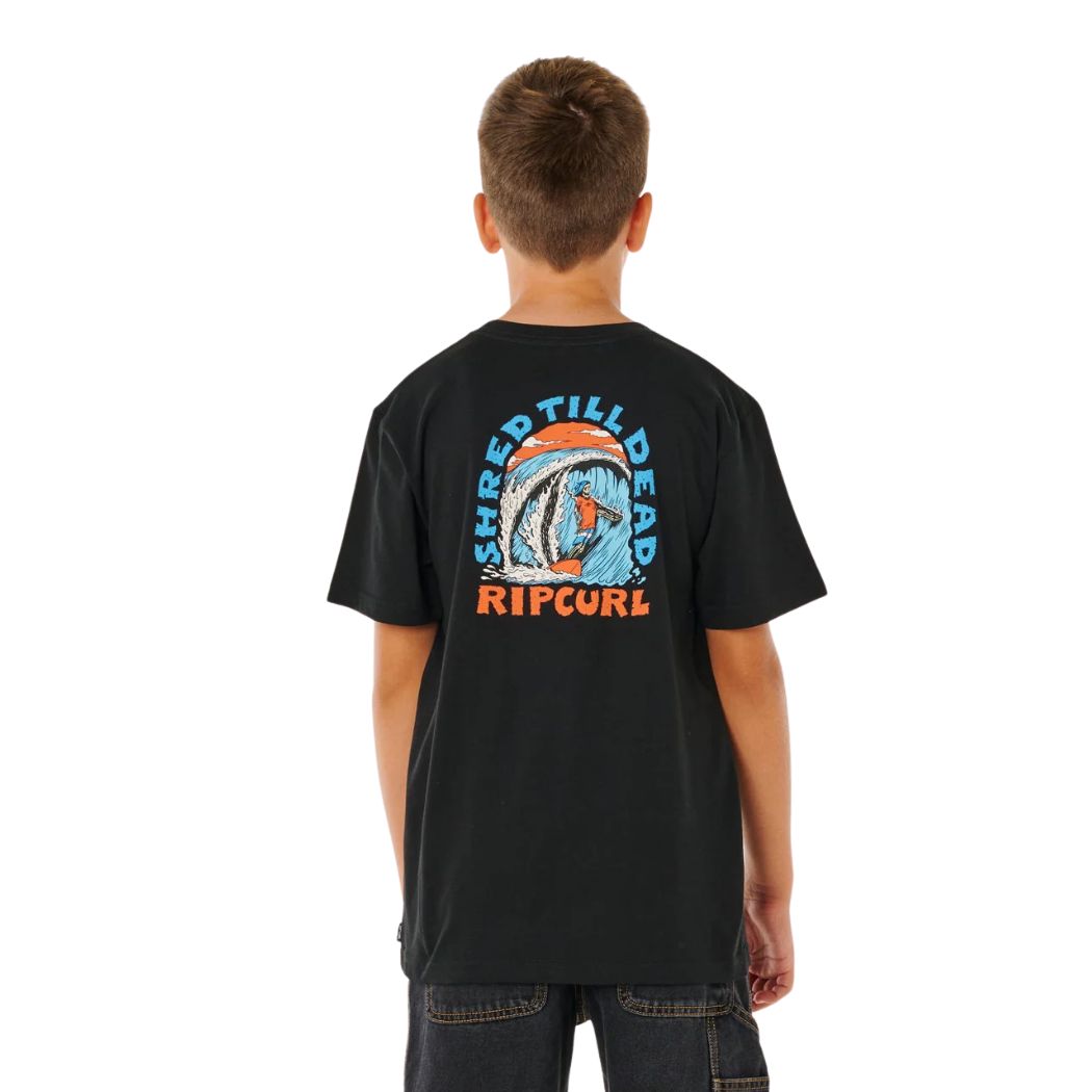 Rip Curl Shred Til Tee Boy Black