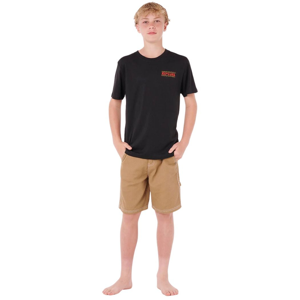 Rip Curl Shredding Tee Boy Black