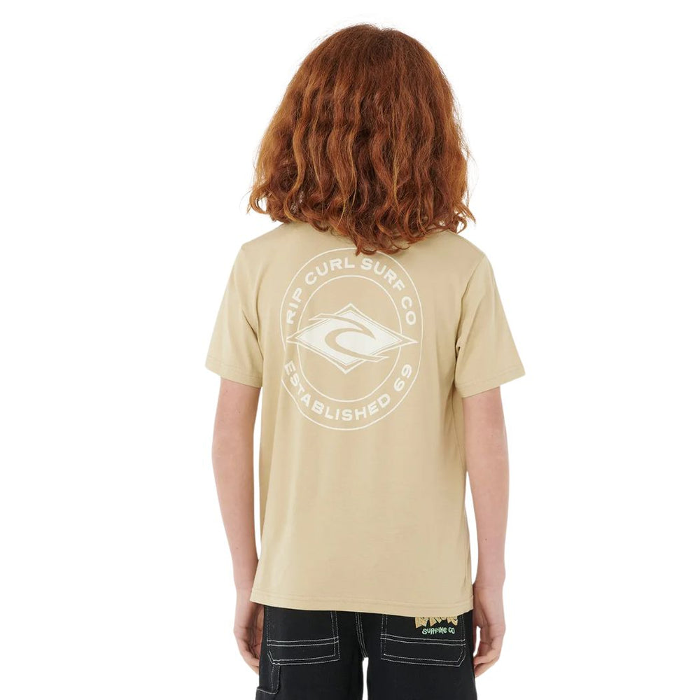 Rip Curl Stapler Tee Boy Khaki Sand