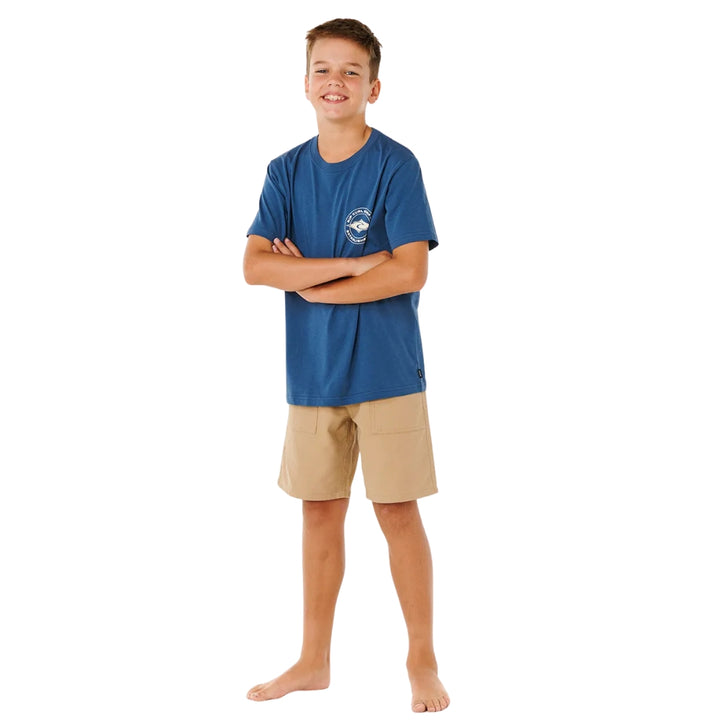 Rip Curl Stapler Tee Boy Light Navy