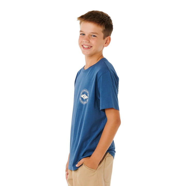 Rip Curl Stapler Tee Boy Light Navy