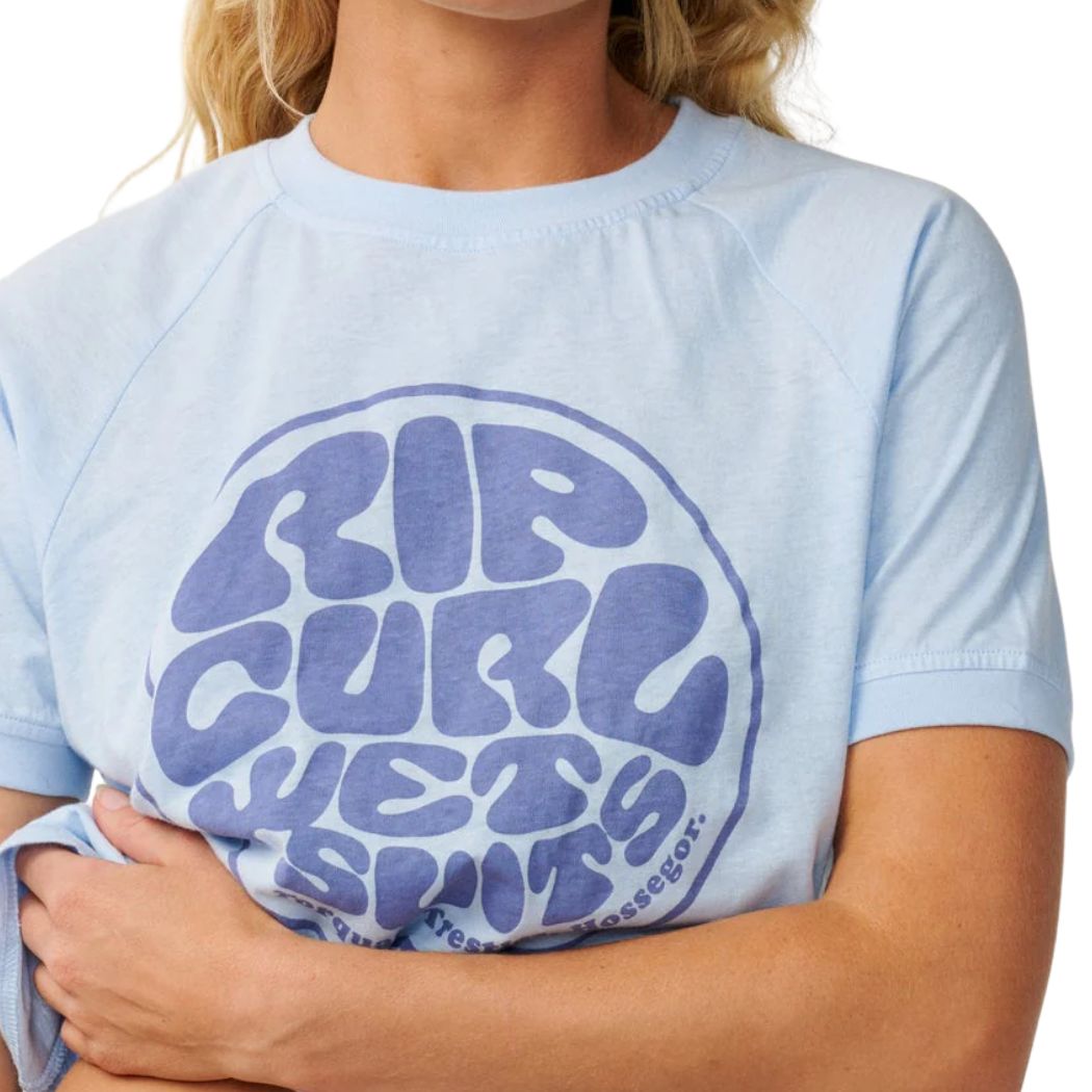Rip Curl Stephanie Gilmore Wettie Ringer Tee Sky Blue