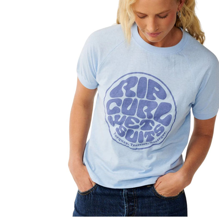 Rip Curl Stephanie Gilmore Wettie Ringer Tee Sky Blue