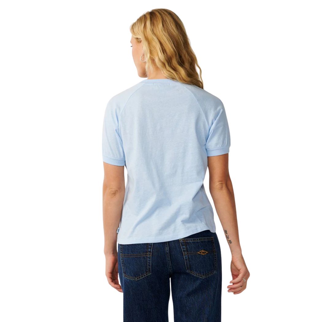 Rip Curl Stephanie Gilmore Wettie Ringer Tee Sky Blue