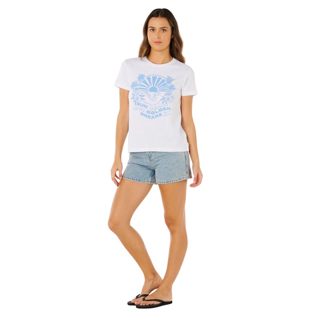 Rip Curl Sun Beams Standard Tee Optical White