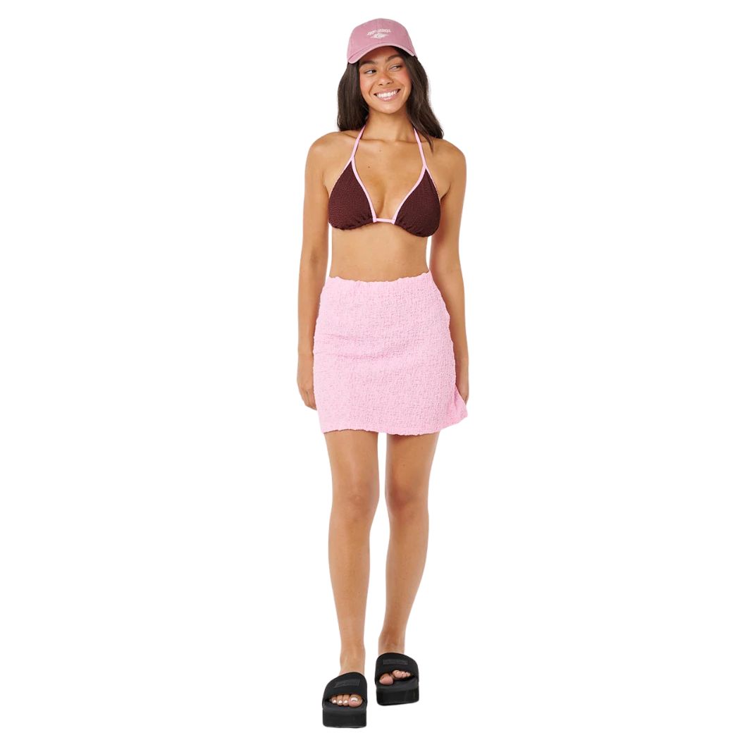 Rip Curl Sunset Luau Textured Skirt Pastel Pink