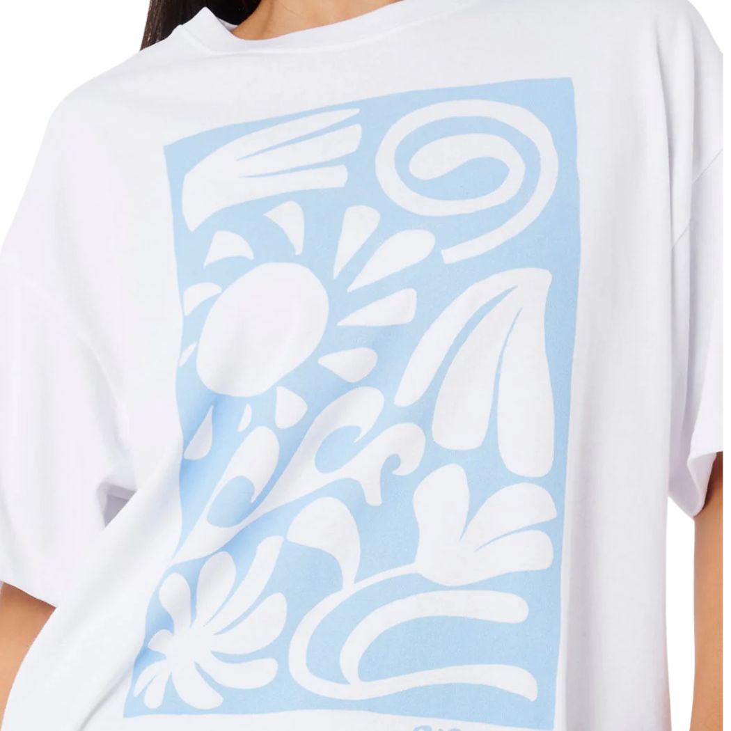 Rip Curl Sunset Surf Heritage Tee Optical White