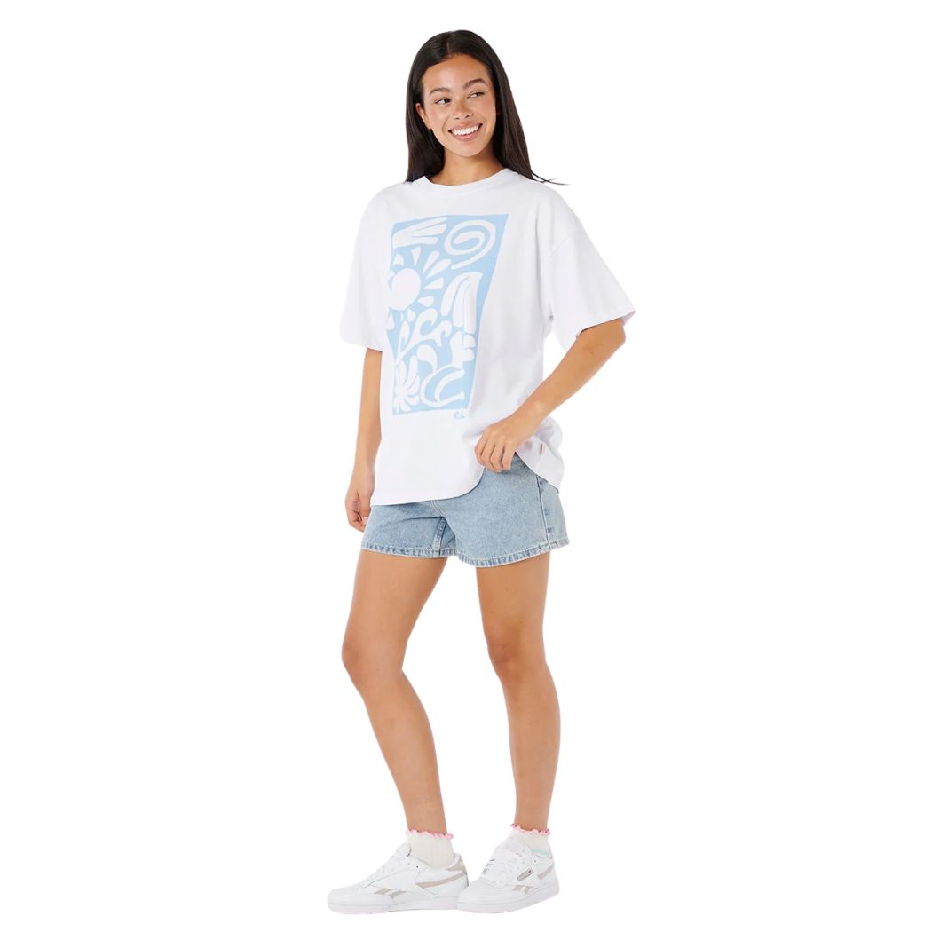 Rip Curl Sunset Surf Heritage Tee Optical White