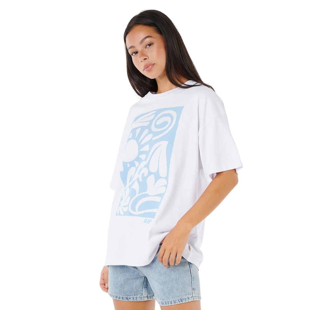 Rip Curl Sunset Surf Heritage Tee Optical White