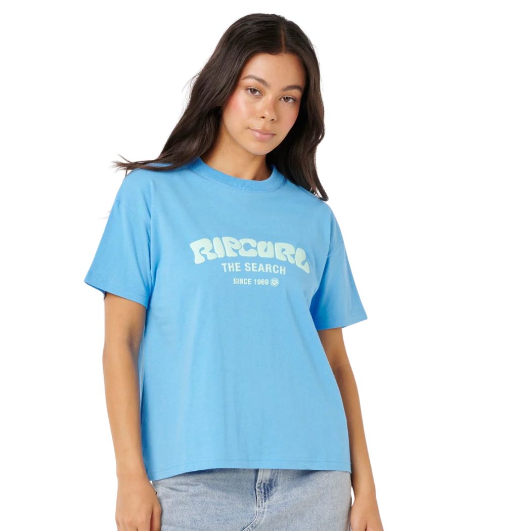 Rip Curl Surf Puff Relaxed Tee Azure Blue