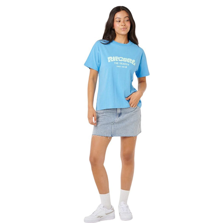 Rip Curl Surf Puff Relaxed Tee Azure Blue