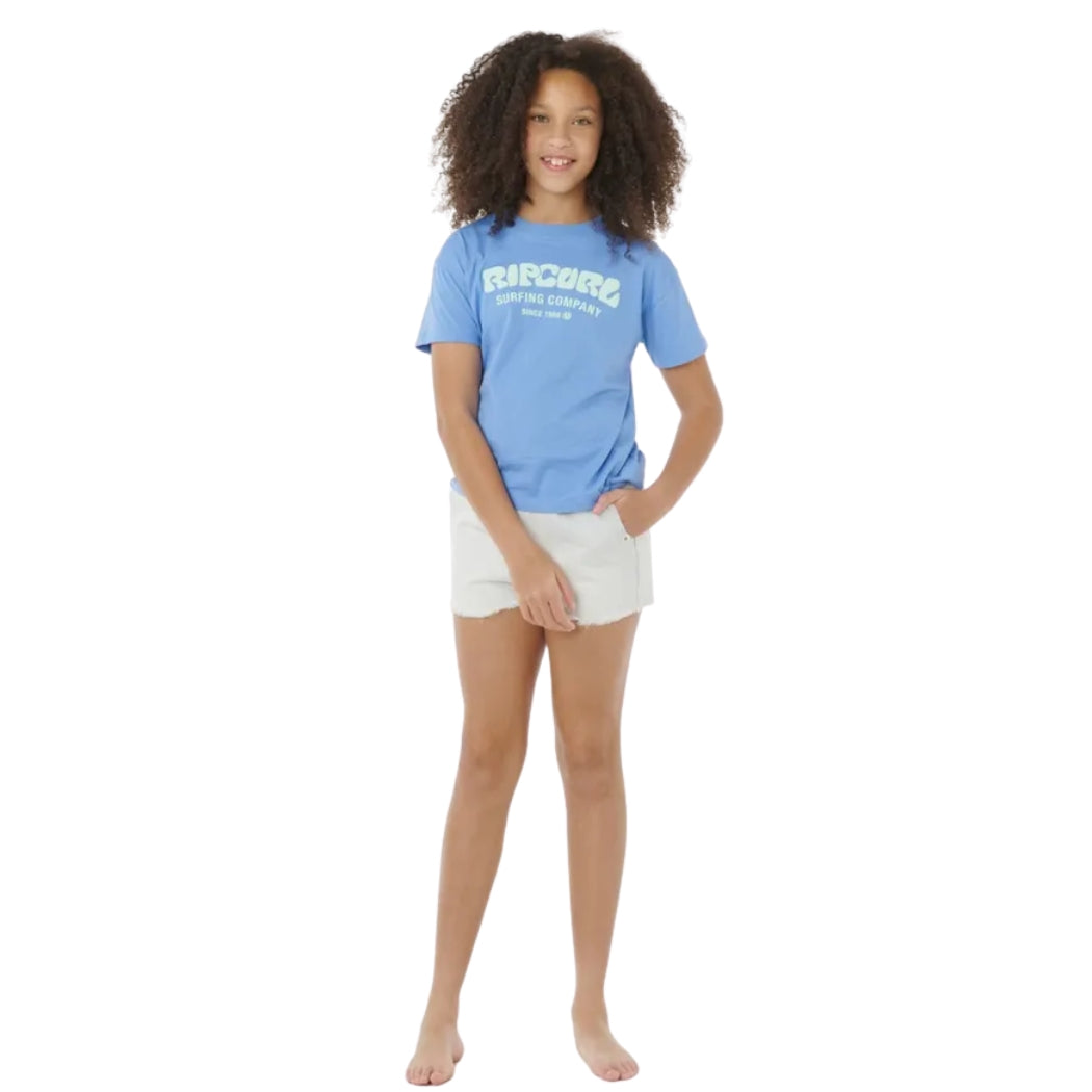 Rip Curl Surf Puff Relaxed Tee Girl Blue