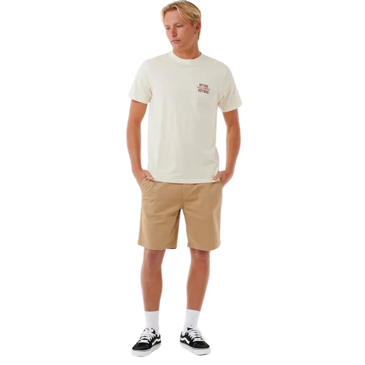 Rip Curl Surf Revival Hoffman Decal Tee Bone 