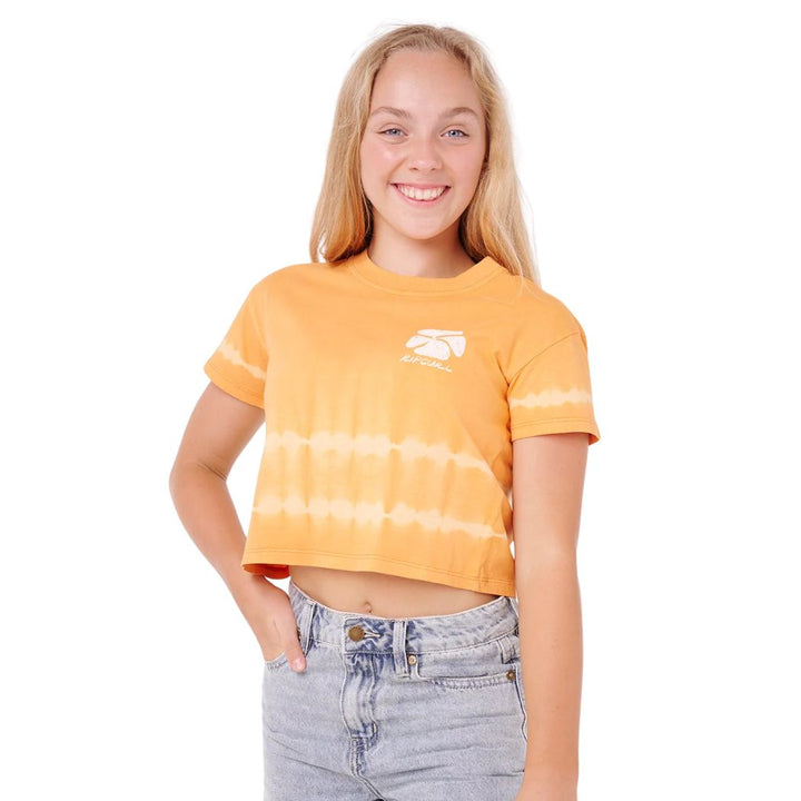 Rip Curl Ty Tie Dye Crop Tee Girl Dusty Orange