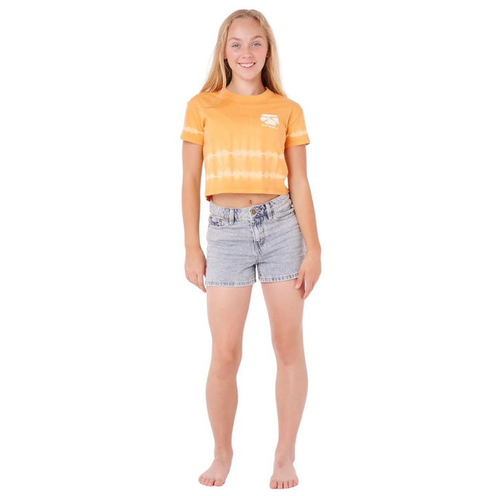 Rip Curl Ty Tie Dye Crop Tee Girl Dusty Orange