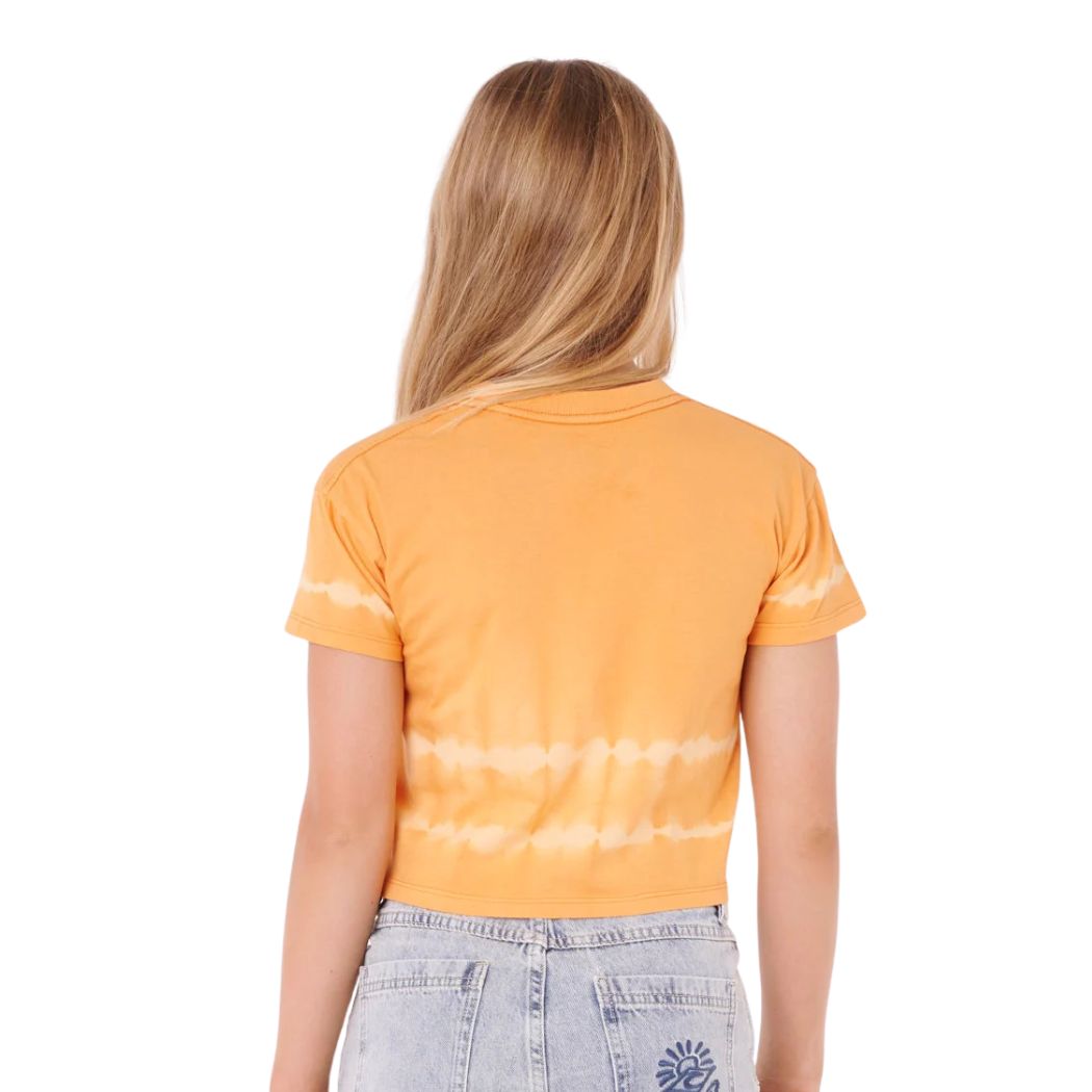 Rip Curl Ty Tie Dye Crop Tee Girl Dusty Orange