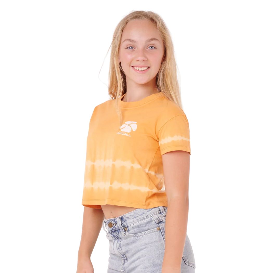 Rip Curl Ty Tie Dye Crop Tee Girl Dusty Orange