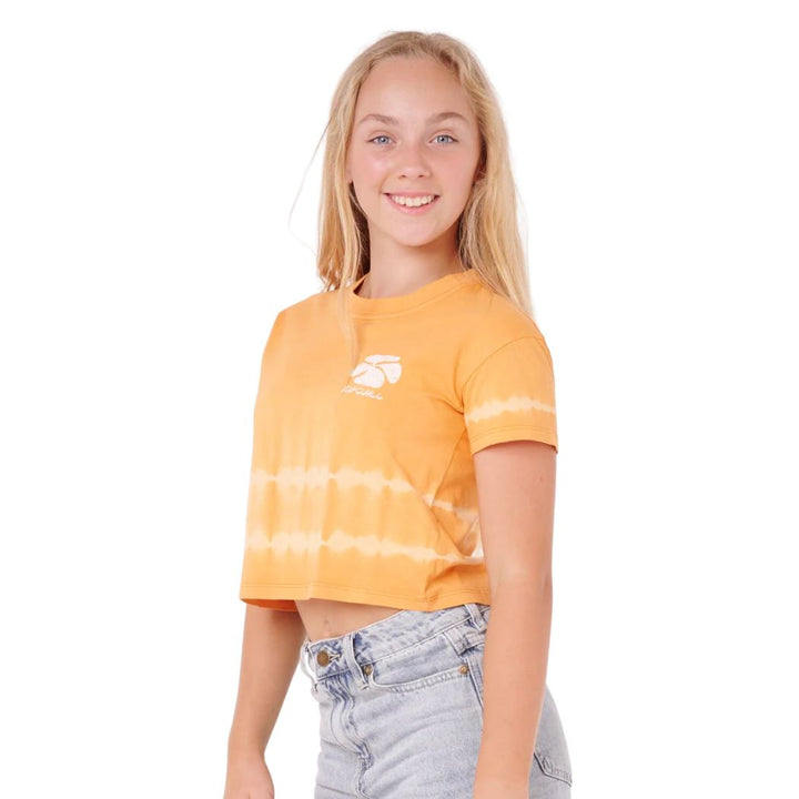 Rip Curl Ty Tie Dye Crop Tee Girl Dusty Orange