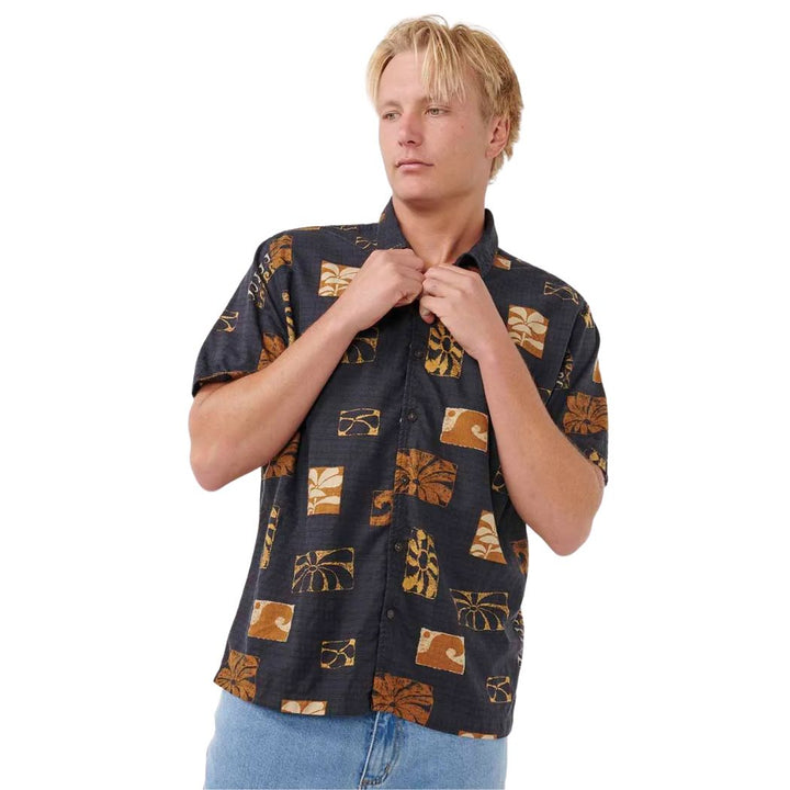 Rip Curl Ty Williams Short Sleeve Shirt Washed Black