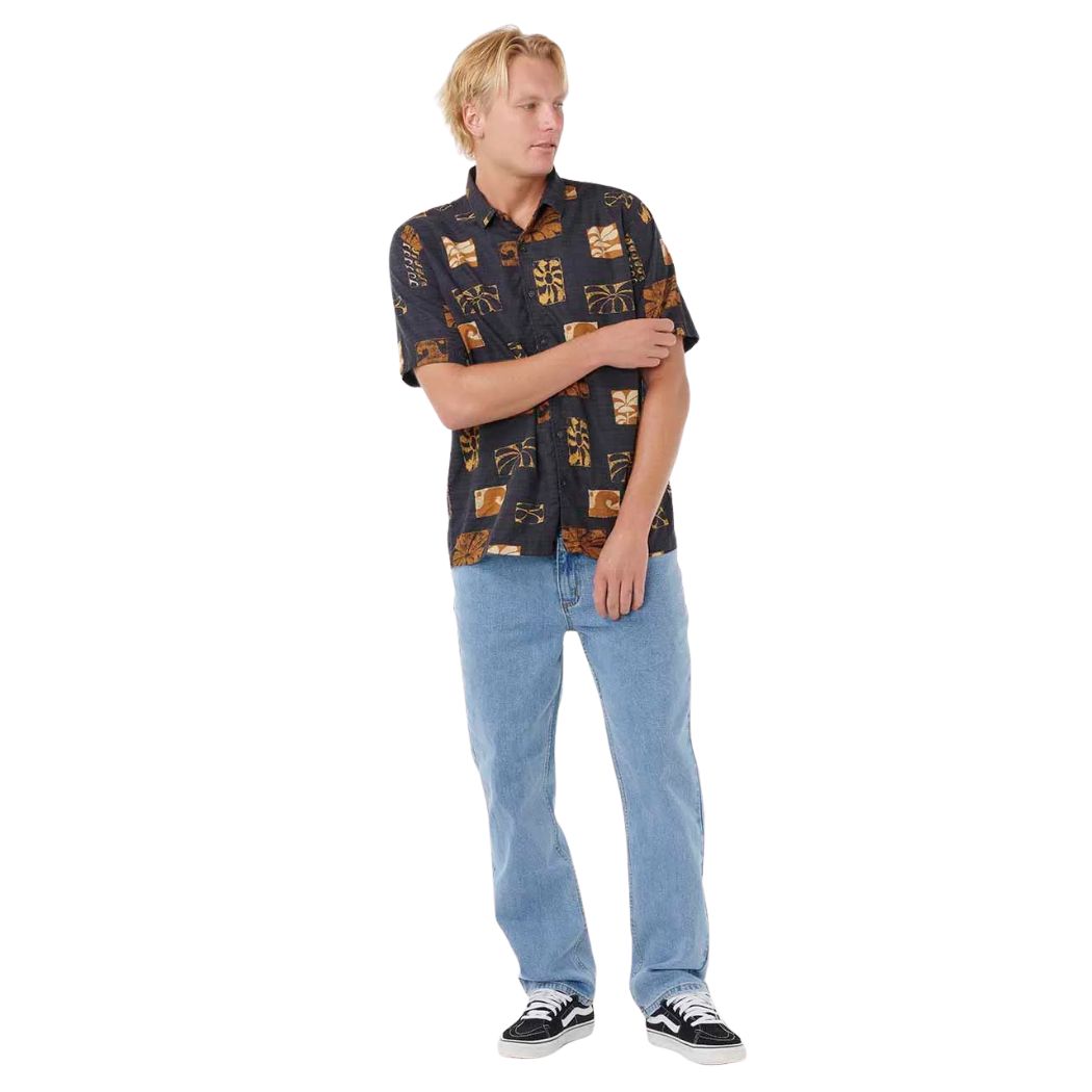 Rip Curl Ty Williams Short Sleeve Shirt Washed Black