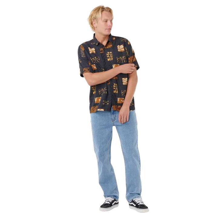 Rip Curl Ty Williams Short Sleeve Shirt Washed Black