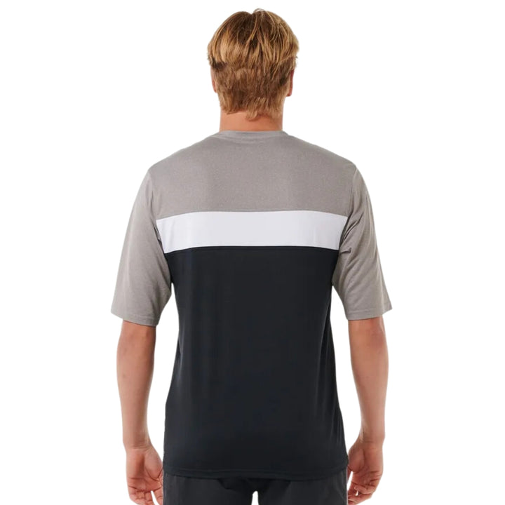 Rip Curl Undertow Short Sleeve Rash Shirt Black Grey