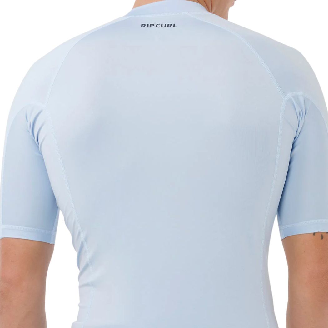 Rip Curl Waves UPF50 Performance SS Rash Shirt Blue Wind