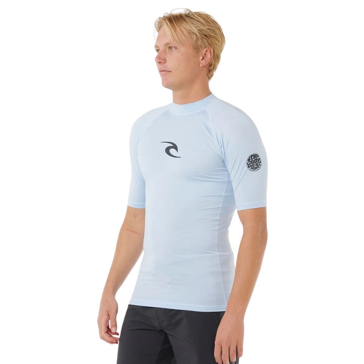 Rip Curl Waves UPF50 Performance SS Rash Shirt Blue Wind